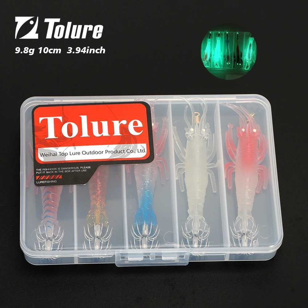TOLU 2024 New Soft squid bait 9.8g/10cm 5pcs/pack Luminous squid Jig Fishing Lure Artificial bait For Webfoot Octopus Cuttlefish Z250717