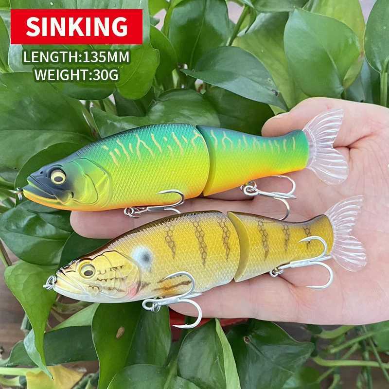 Big Fishing Lure Glide Bait 135mm 30g Multi Jointed Swimbait for Pike Salmon Walleye Bass Sea Fishing Hard Bait Wobblers Z250717