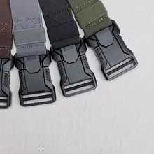 Mens Tactical Belt Elastic Webbing - Military Nylon Stretch Breathable Waistband for Outdoor Training Pants W250717