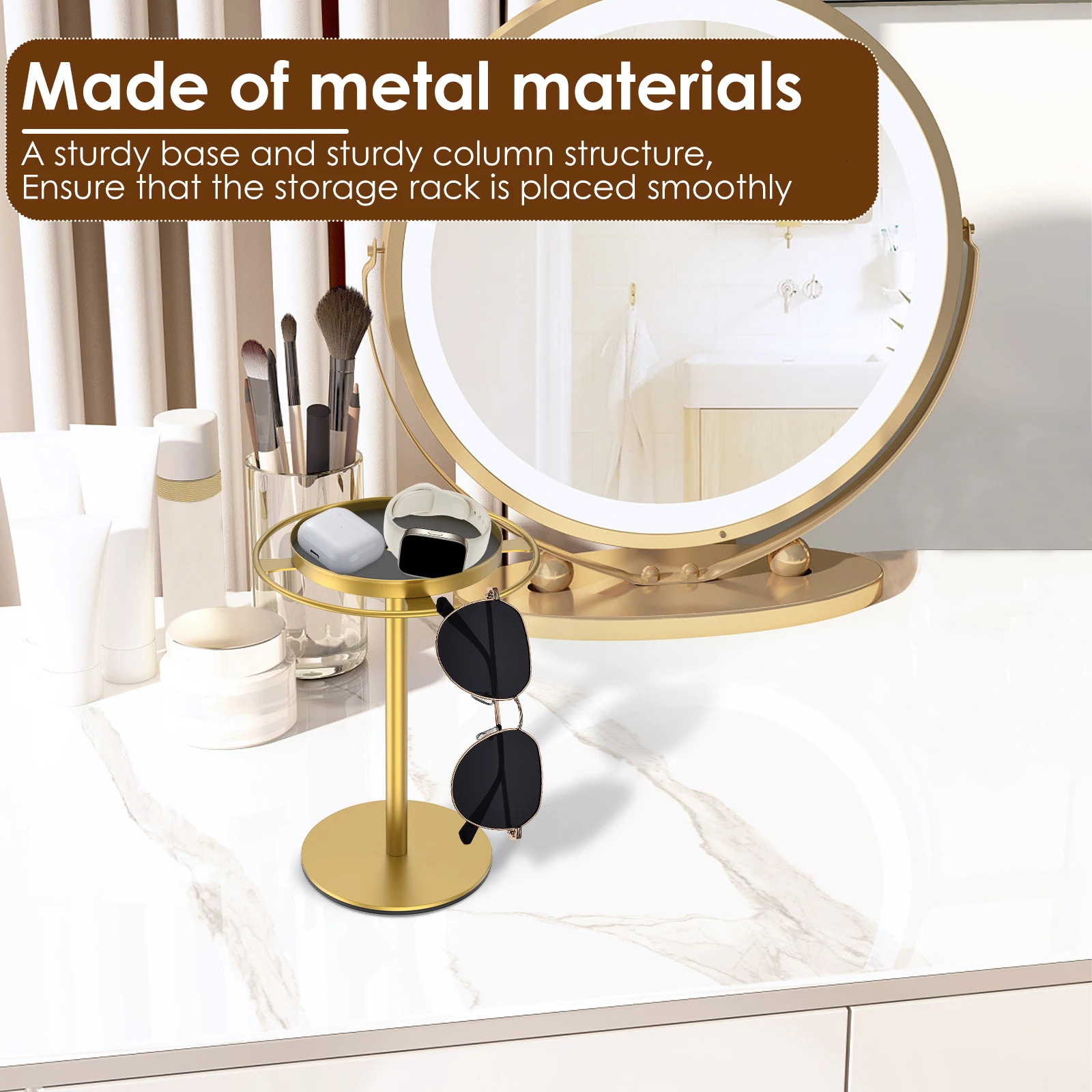 Sunglass Organizer Stainless Steel Eye Glass Display Stand Rust Resistant Glasses Holder With Anti Slip Bottom Jewelry Storage 250716