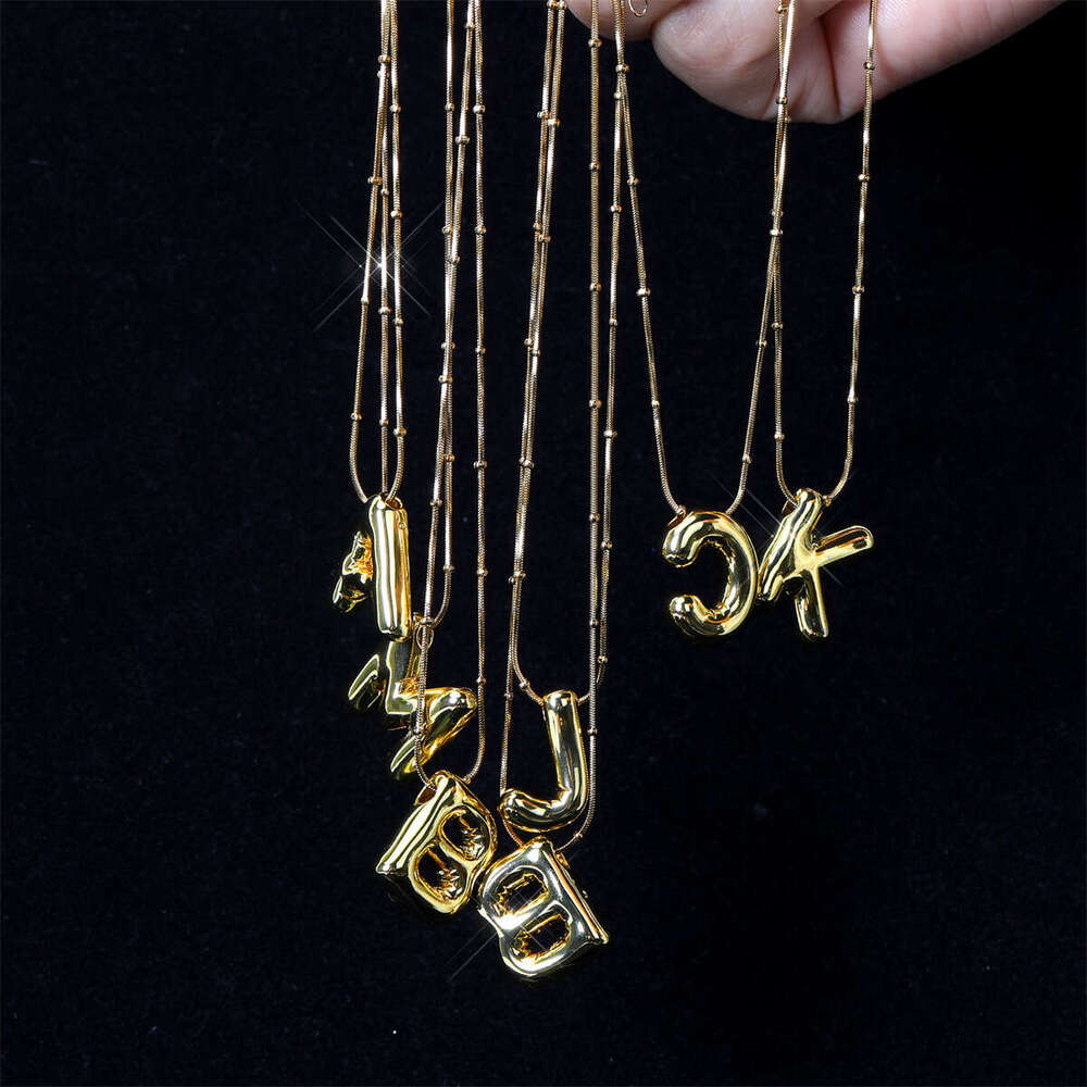 Fashion 26 English Letter Necklace for Women Stainless Steel Pendant Hip Hop Accessories Direct Shipping