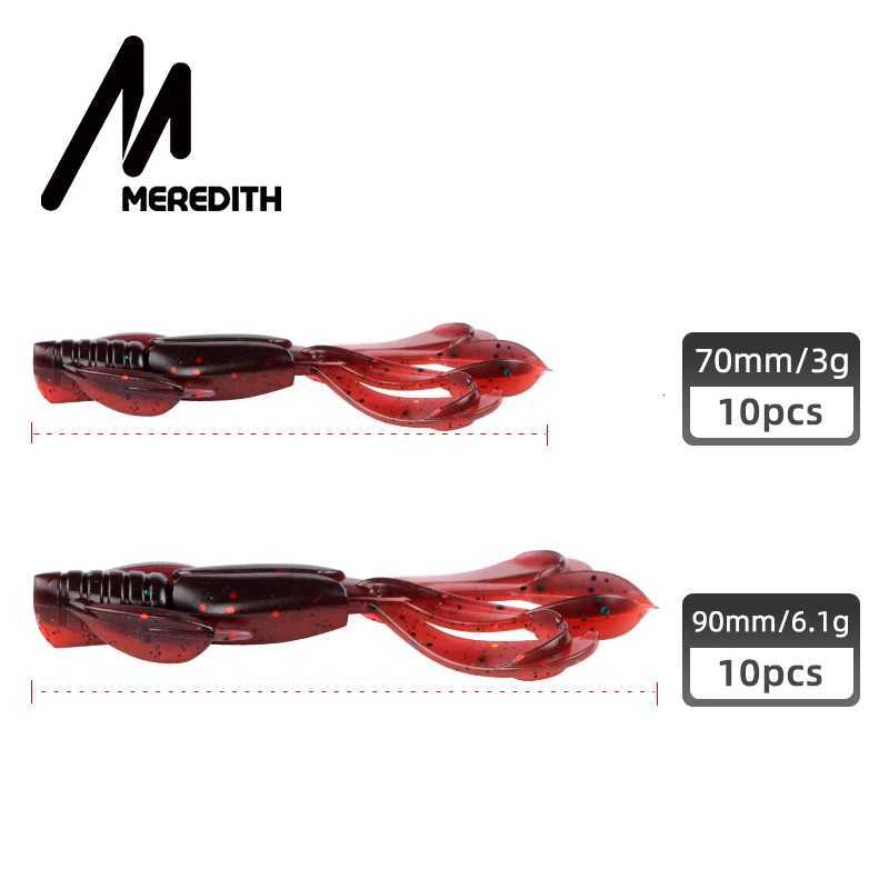 MEREDITH Crazy Flapper 70mm 90mm Soft Lure Soft Silicone Baits Shrimp Bass Peche Gear Fishing TackLE Z250717