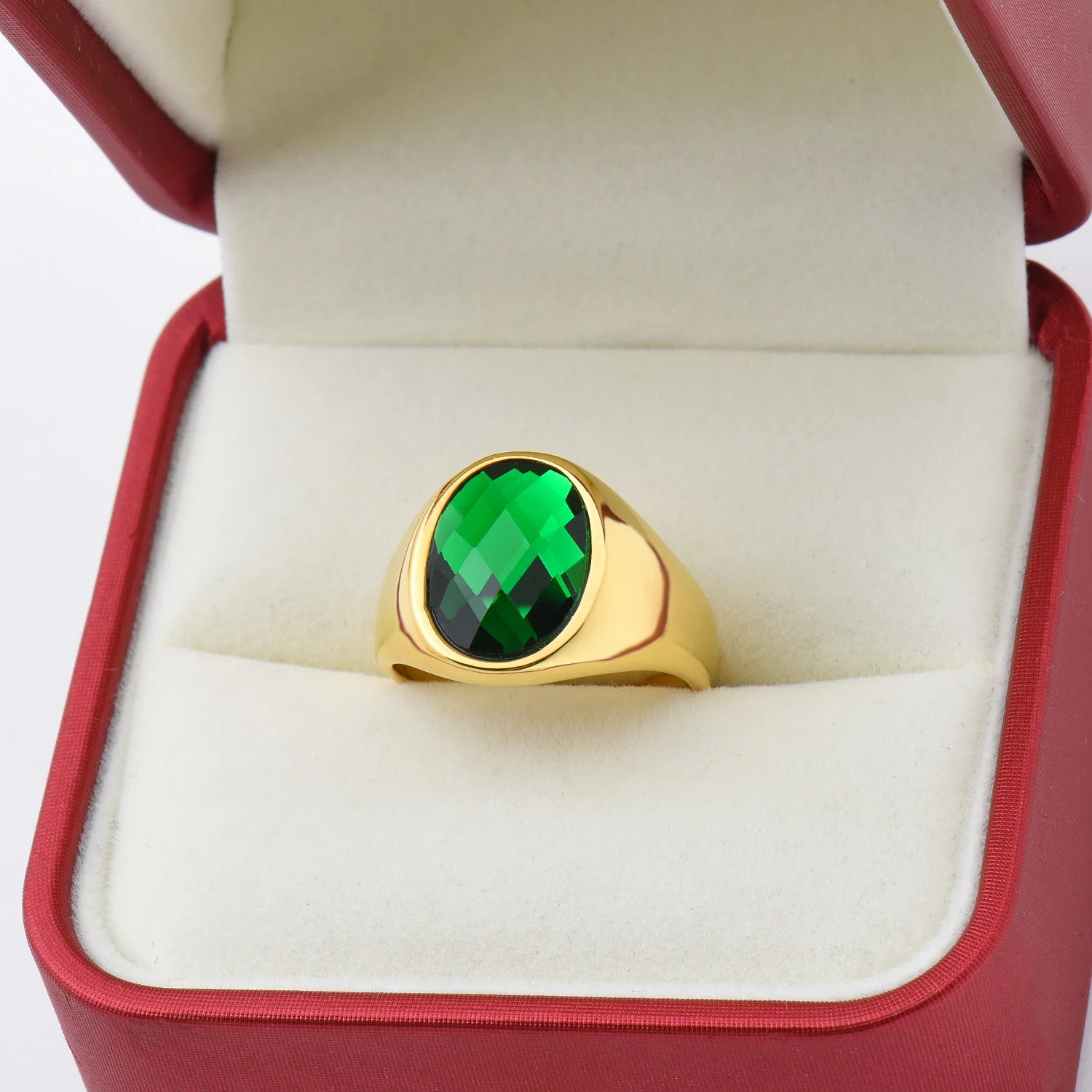 R3326 1pc Minimalist Mens/Women Gem style Wedding steel Golden ringFashion Mens 316LStainless steel Rings Party Tr 250716