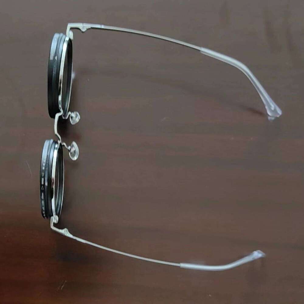 1-9 Gears Adjustable Sunglasses with ND Filter Lenses Handcrafted Retro Sun Round Polarized Glasses