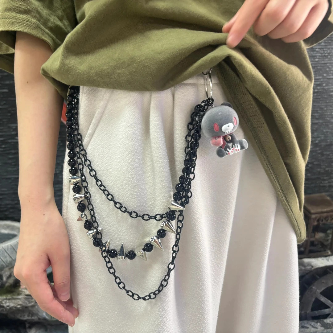 Punk Style Jeans Chain Gloomy bear Colorful Acrylic Star Accessory Hip-Hop Rock Waist Chain for Stylish Streetwear 250716