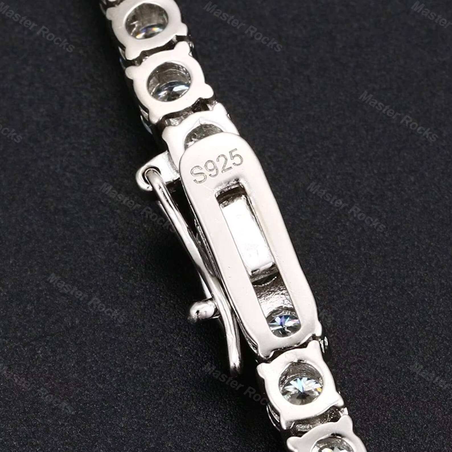 Hip Hop Diamond Necklace Shinning 925 Sterling Silver 6.5mm Flawless D Color VVS Lab Diamond Moissanite Tennis Chain