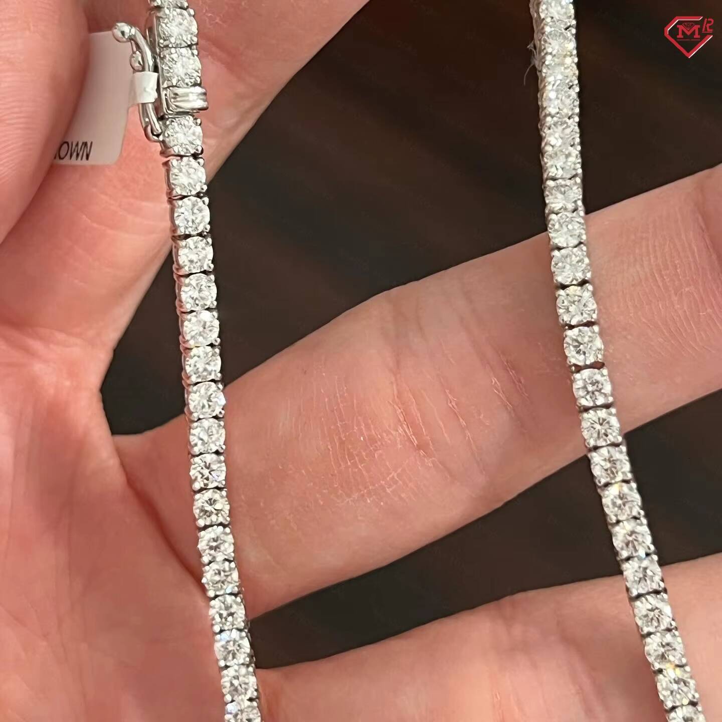 Factory Moissanite Chain 3mm Iced Out D Color Vvs 925 Sterling Silver White Gold Plated Moissanite Tennis Chain for Men Women
