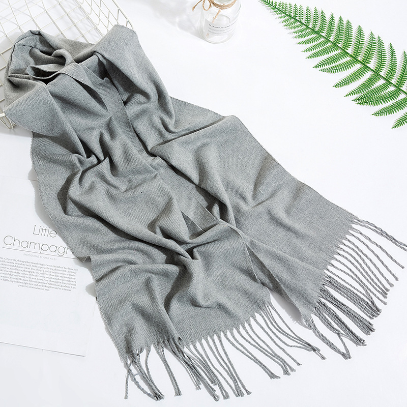 K1376 Cashmere scarf gift annual meeting party all-match solid color tassel scarf female factory wholesale