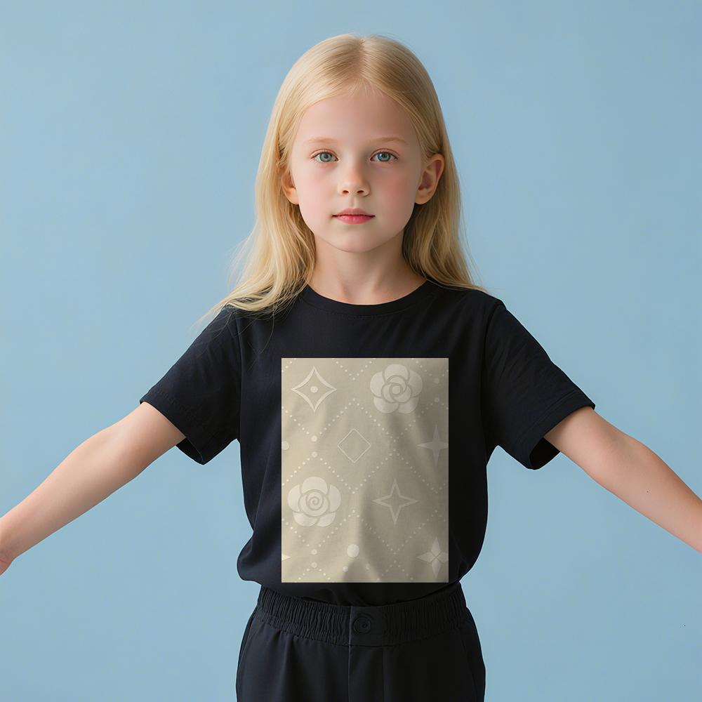 ddmywed Boy and girl Children's T-shirt T-shirt with an image of a pattern on the front