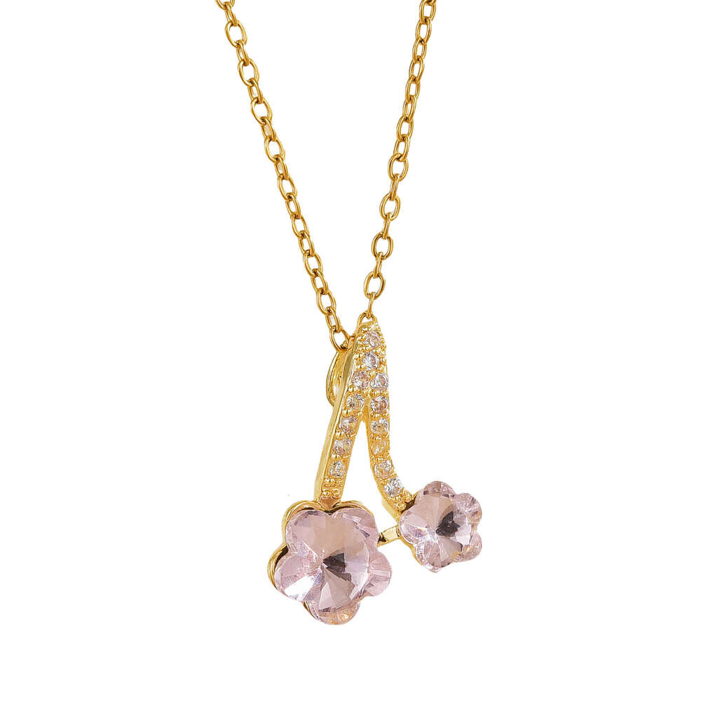 New Fashion Geometric Design Flower Necklace For Women, Light Niche High-End Sense Accessory, Summer Fresh Collarbone Chain Ed2