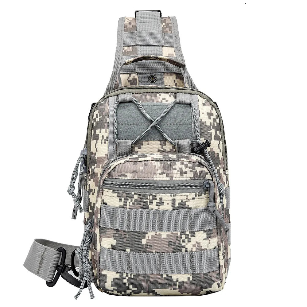 Tactical Chest Pack - Military Camo Sling Bag for Outdoor Sports EDC Unisex Molle Crossbody Bag with Quick Access Pockets 250716
