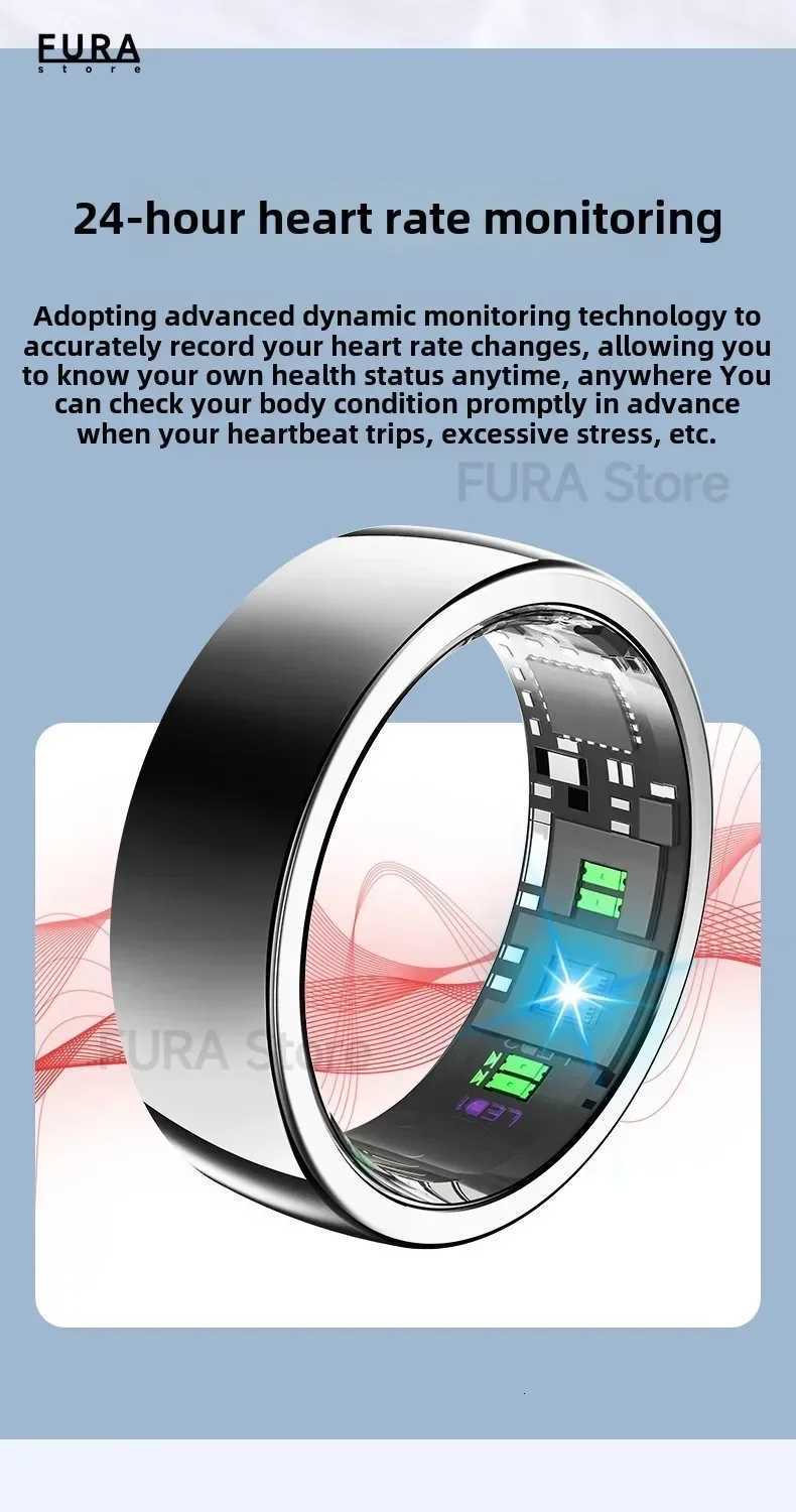 Suitable for SAMSUNG Smart Ring Mens and Womens Heart Rate Oximetry Monitor IP68 Waterproof Smart Ring PX01 Multi Sport Mode W250717