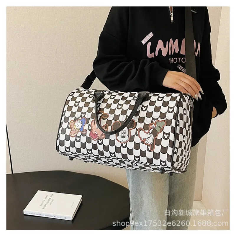 Disney Mickey New Portable Travel Handbags Luxury Brand Womens Travel Bag Large Capacity Multi-functional Luggage Storage Bag W250717