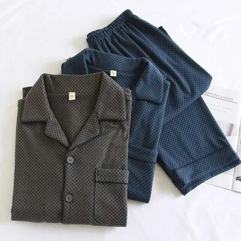 2025 New Mens Autumn/Winter Pajama Set Thickened Warm Home Clothes Long Sleeve Long Pants Two Piece Set Large Size Set W250717