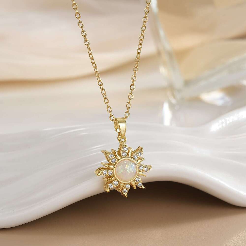 Fashion New Multicolor Pendant Necklace Australian Opal Micro Crystal Inlaid With Zircon Star 2Fb