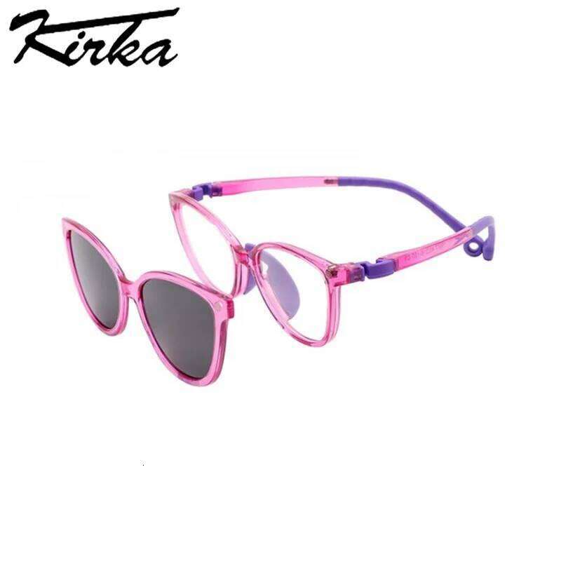 Kirka Sun glasses for Kid Boy Girl Eyewear UV400 Protect Polarized Child Magnetic sunglasses Fashion Adjustable Glasses