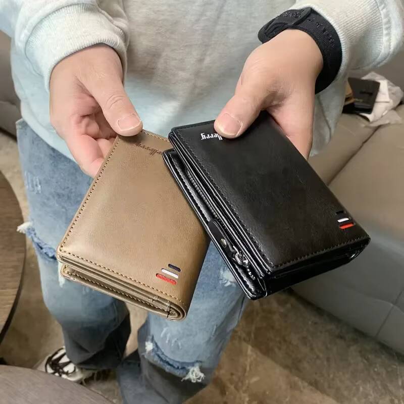 Fashion Men Wallets Name Engraving Zipper Card High Quality Male Purse PU Leather Coin Holder Wallet Carteria ddmynov
