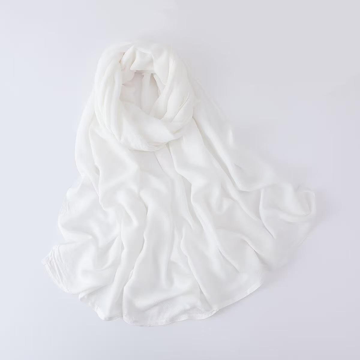 K1383 Cross-border African headscarf rayon modal double needle wide edge bag monochrome fashion shawl scarf