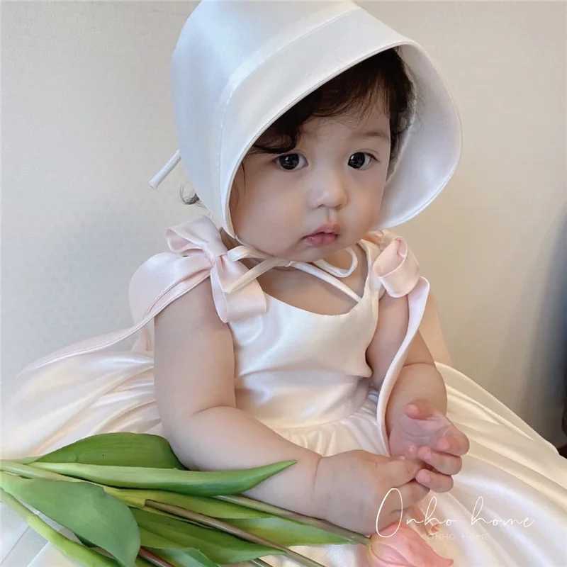 Baby Girl Flower Dress Kids Birthday Baptism Dresses For Children White Ball Gowns Girls Boutique Party Wear Elegant Frocks Z250716