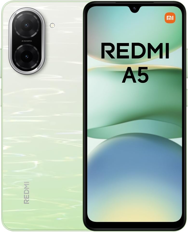 Xiaomi Redmi A5 Smartphone 4GB + 128GB, Battery 5200mAh Octa-Core Processor, 32MP Al Dual Camera, 6.88 Inch Display, Fingerprint and Face Unlock, Blac