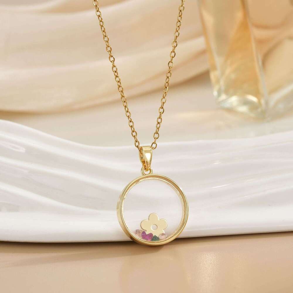 Heart-Shaped Bear Necklace For Women Copper Gold-Plated Zircon Pendant Niche Design High-End Clavicle Chain 3De