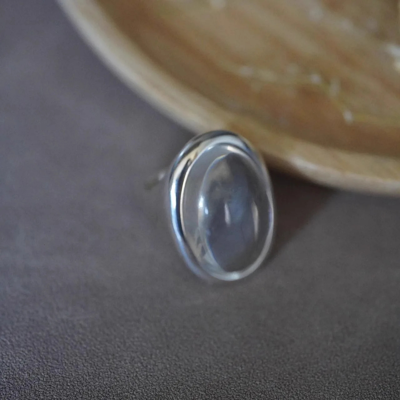 PANJBJ 925 Sterling Silver Geometry Crystal Ring For Women Ellipse Exaggerated Punk Water Drop Open Jewelry Gift Drop 250716