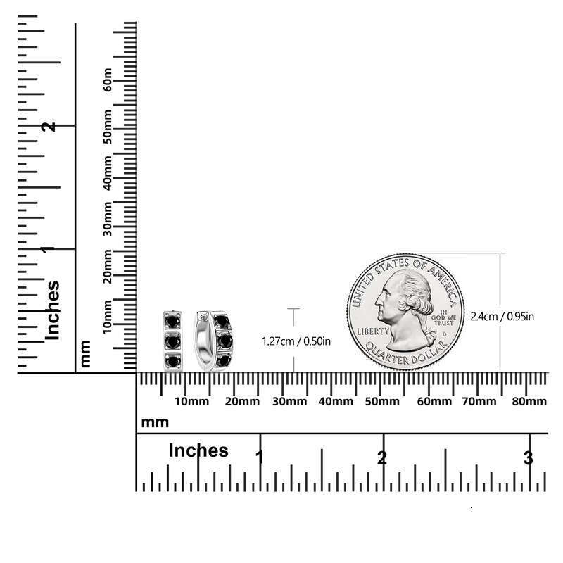 Live Streaming Unisex Hip-Hop Moissanite Personality Simple Sterling Sier Gold-Plated Hoop Earrings 96C