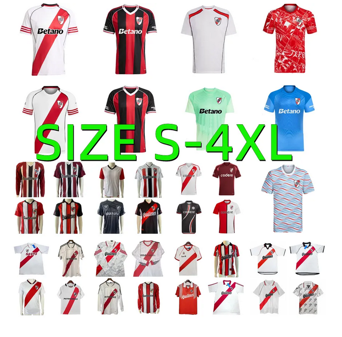 24 25 26 River plate Soccer Jerseys Retro 1992 1994 1995 1996 98 99 00 01 02 15 16 18 19 M. BORJA LANZINI PEZZELLA F. GATTONI 2025 2026 Player Version Football Shirts Uniforms