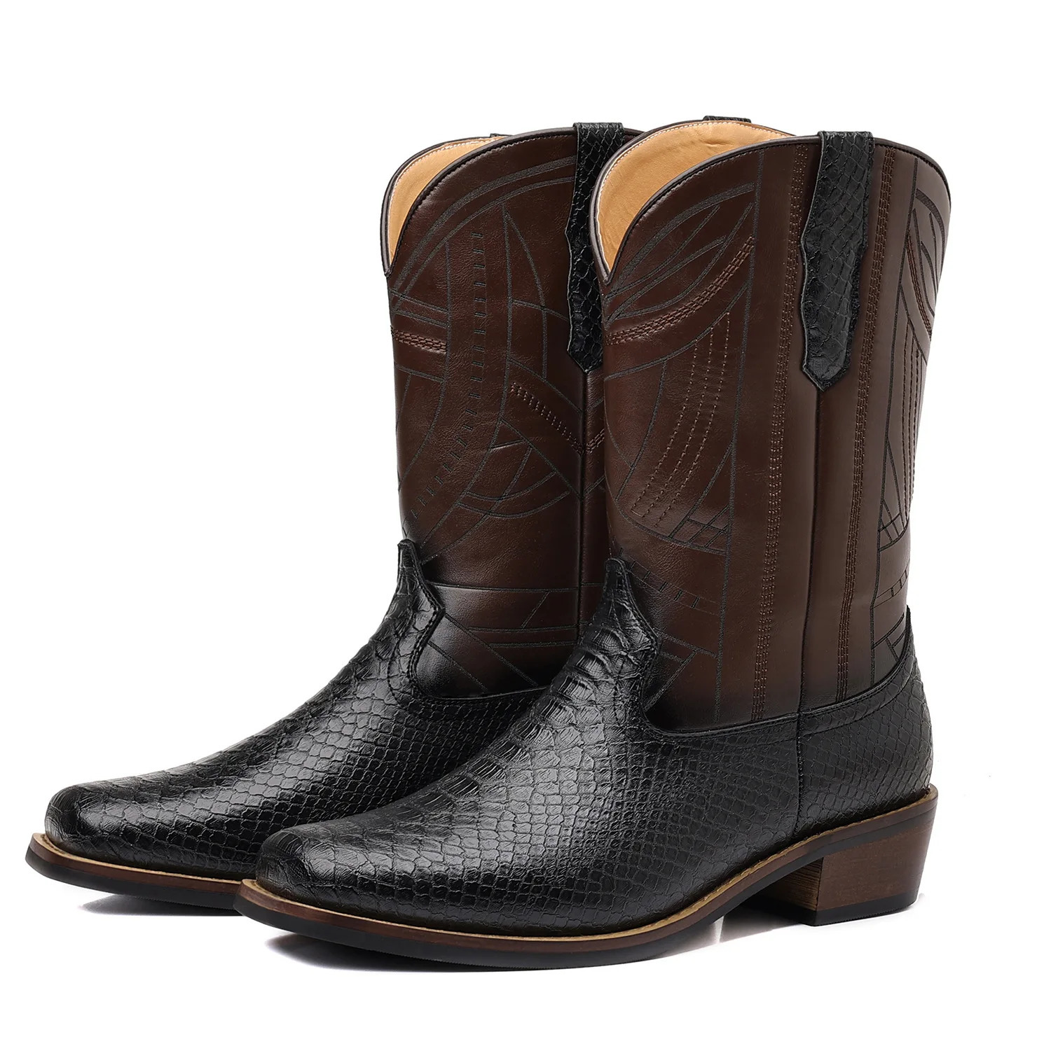 Mens High Heels Western Cowboy Boots Outdoor Sports Knight Boots Mens Boots 250715