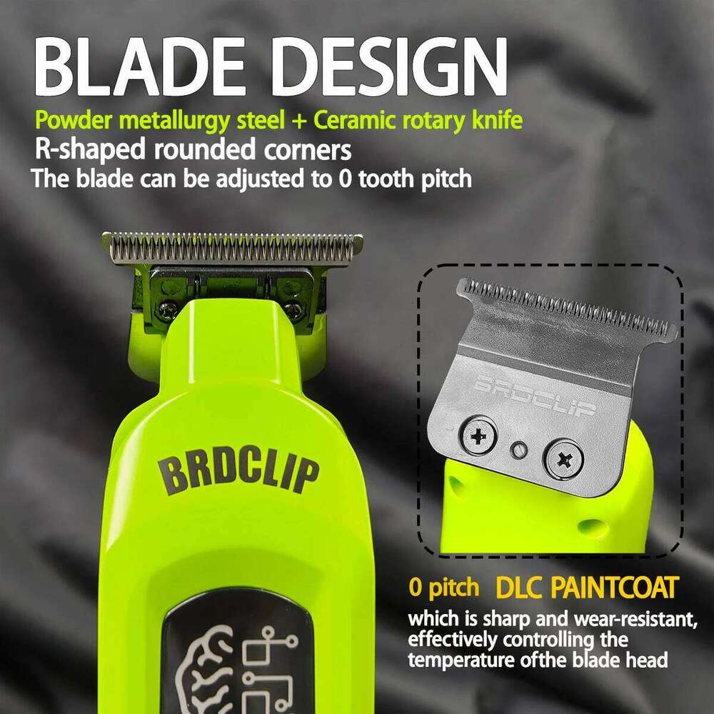 BRDCLIP BRD 107 Professional Electric Trimmer 8000Rpm With Base 2000Mah Hair Clipper For Man Barber Shop Carving Hine