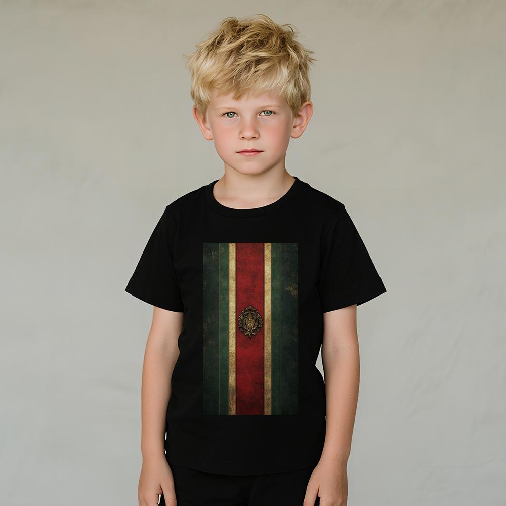 ddmywed Boy and girl Children's T-shirt a T-shirt with an image the flag of mexico on it