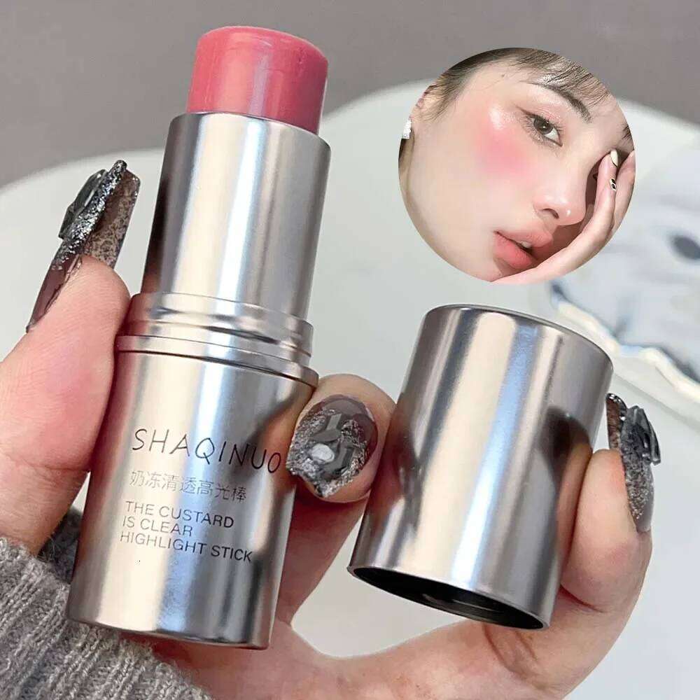 Water Light Highlight Blush Stick Shimmer Waterproof Face Contour Illuminator Lasting Moisturizer Brighten Contouring Cosmetics X2507