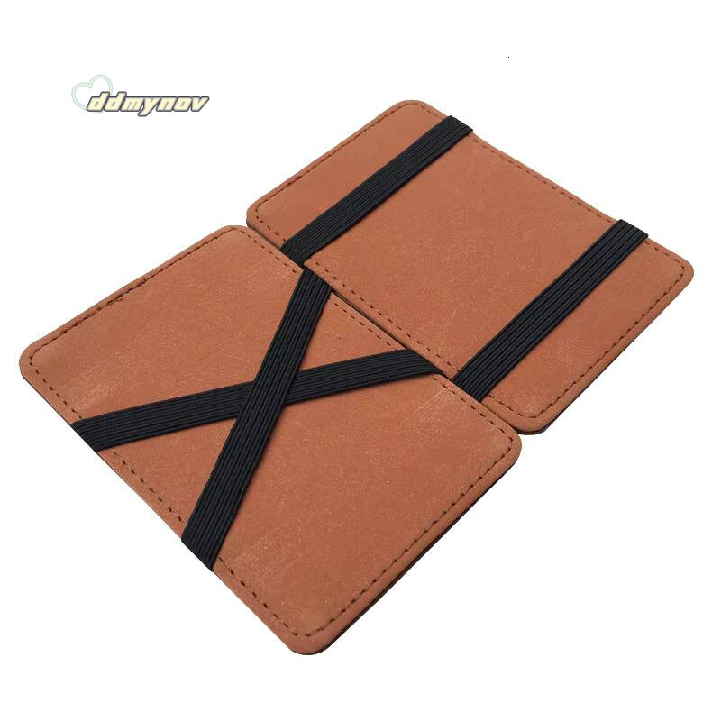 New Arrival High Quality Leather Magic Wallets Fashion Small Men Money Clips Card Purse Thin Cash Holder 3 Colors ddmynov