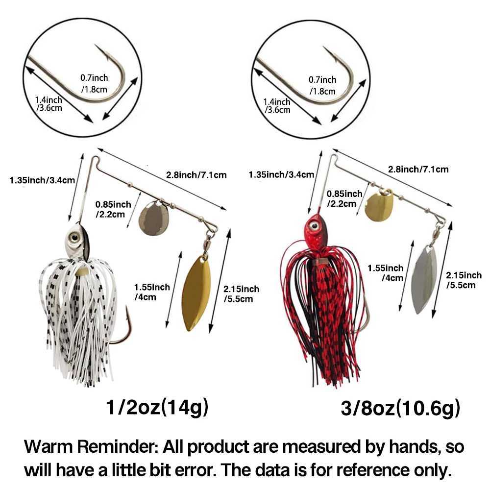 Eupheng Spinner Bait Spoon Wire Bait 3.5g-14g Bass jig Chatter bait Fishing Lure Spinnerbait Pike Bass Fishing Tackle Z250717