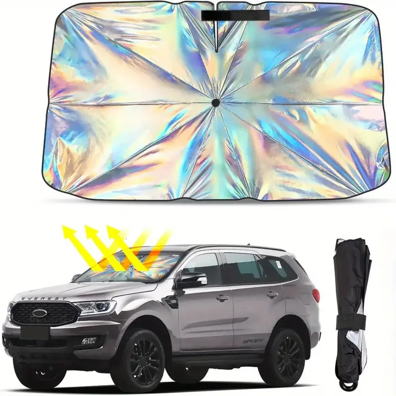 Windshield Sun Shade Umbrella Foldable Car Sunshade with UV Blocking - Protect Car from Sun Rays Heat Damage Keep Cool 250715