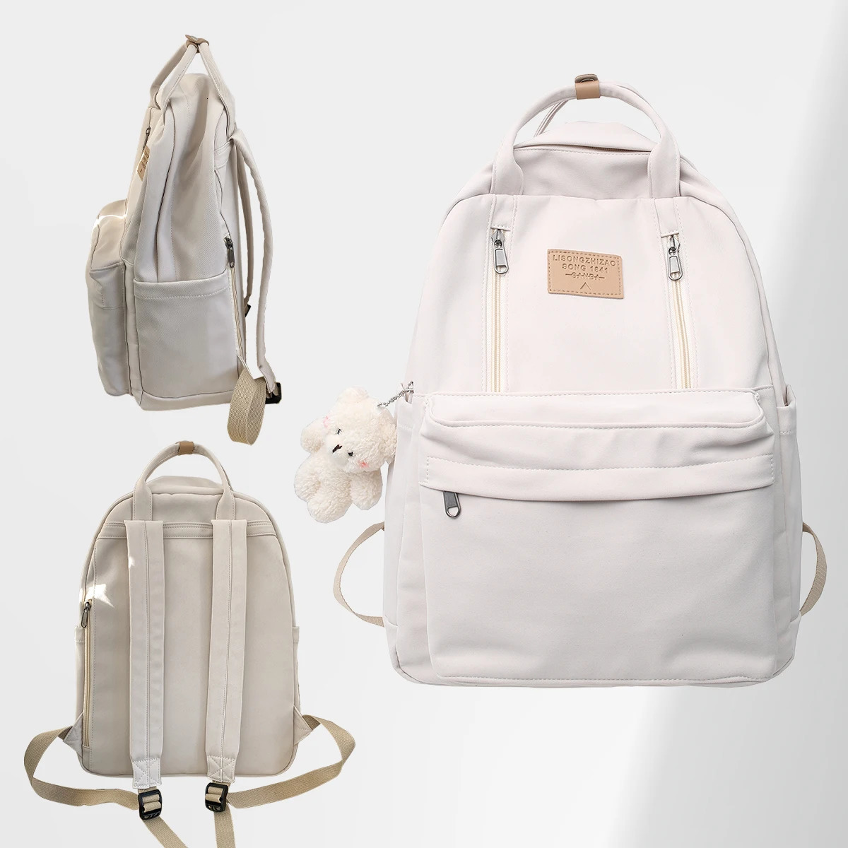 Diehe Solid Color Women Backpack High Quality Youth Waterproof Backpack for Teenage Female School Shoulder Bagpack 250714