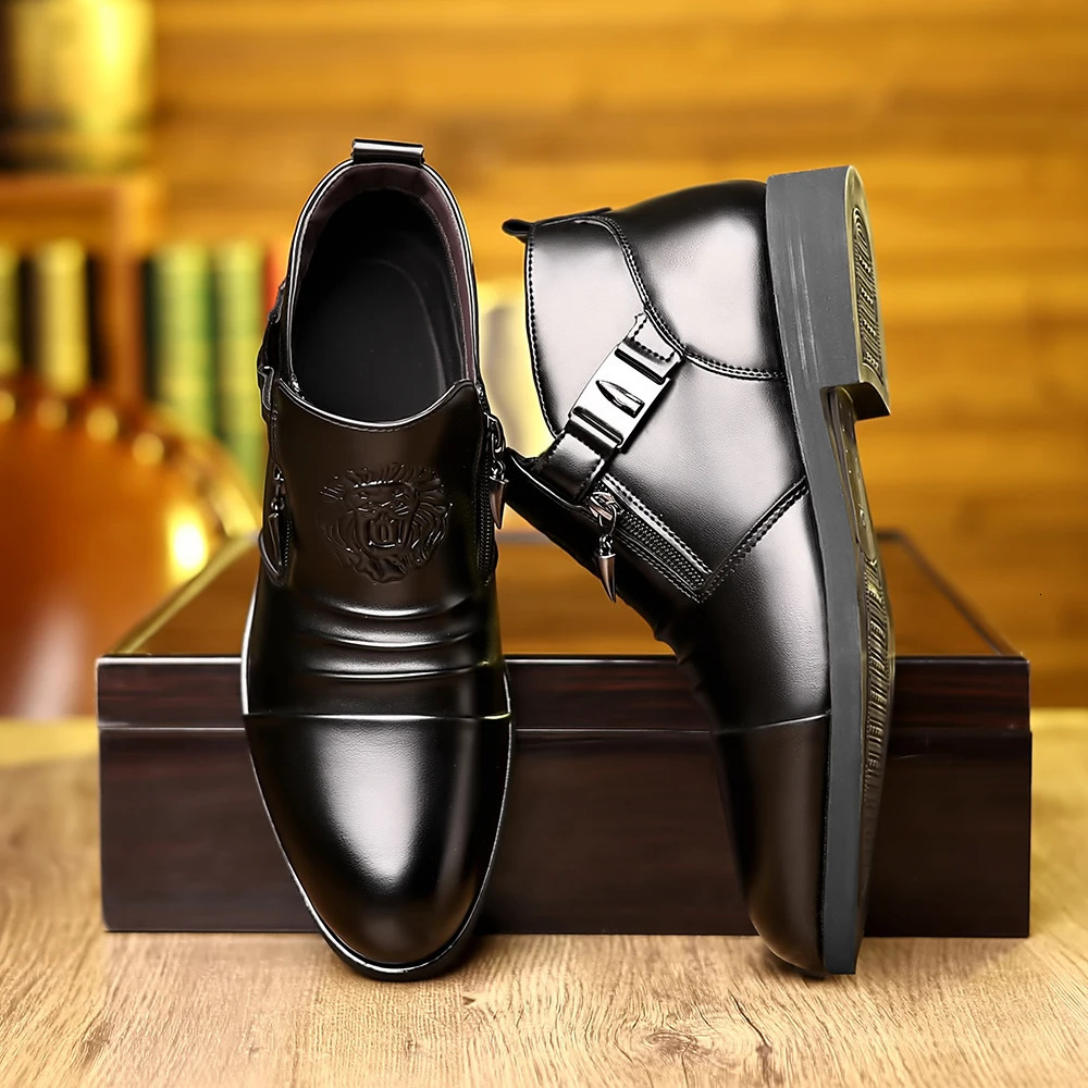 Mioeert Lightweight Casual Chukka Ankle Boots Dress For Men Slip On Fashion Dress Shoes For Men 250717