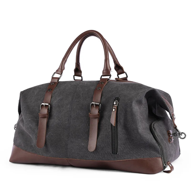 Retro Canvas Handbag Travel Bag Mens Fashion Trend Large Capacity Short Distance Travel Luggage Bag Shoulder Backpack Male 250714