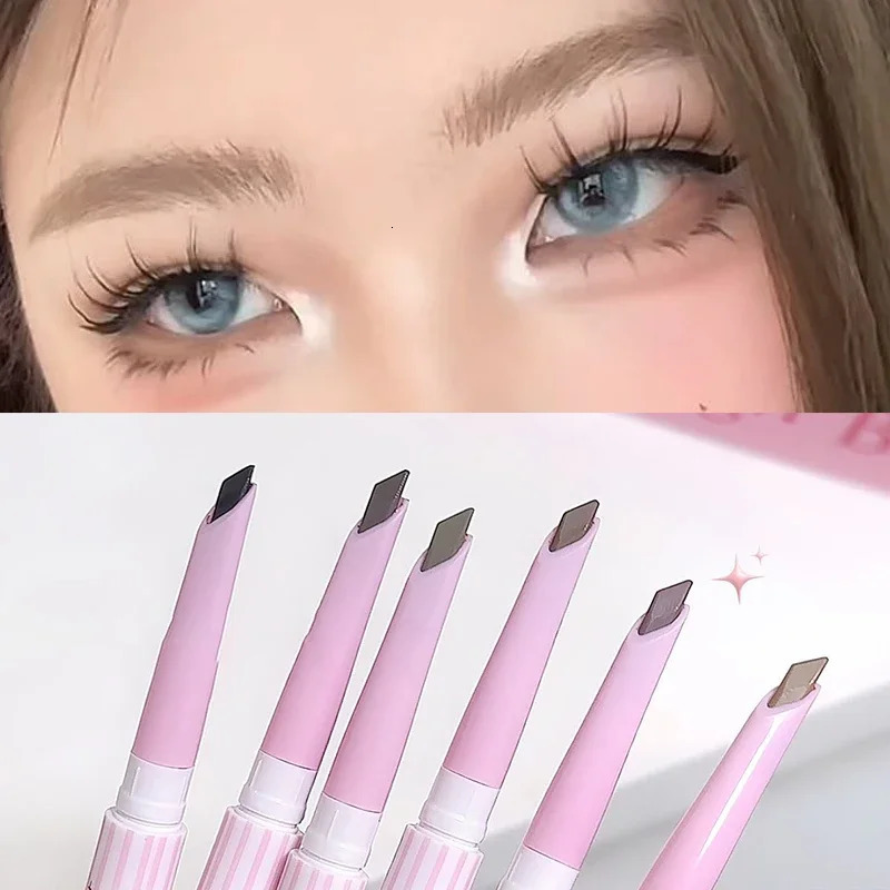 3D Eyebrow Dye Cream Gray Brown Double Head Eyebrow Pencil Long Lasting Waterproof Eye Brow Pen Tint Mascara Enhance Cosmetics 250712
