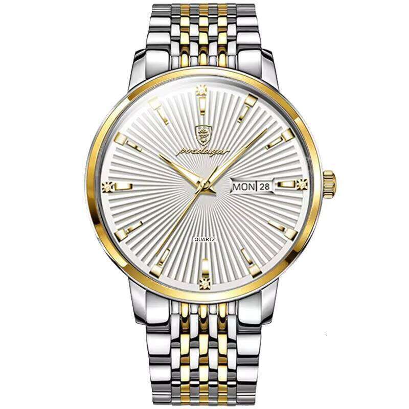DHwatches Men's Business Watch - 50M Waterproof Stainless Steel Quartz Wristwatch with Date & Luminous (Model 994)