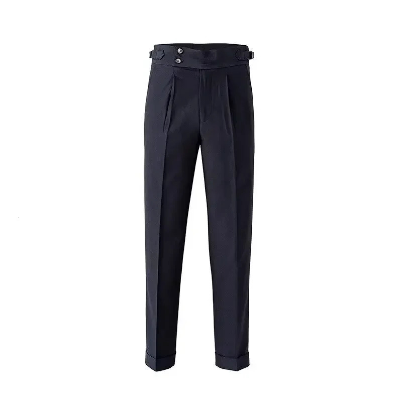 Naples Vintage Mens Suit Pants Casual Slim Fit Solid Color Fashionable Versatile Trendy Business Casual Trousers 250707