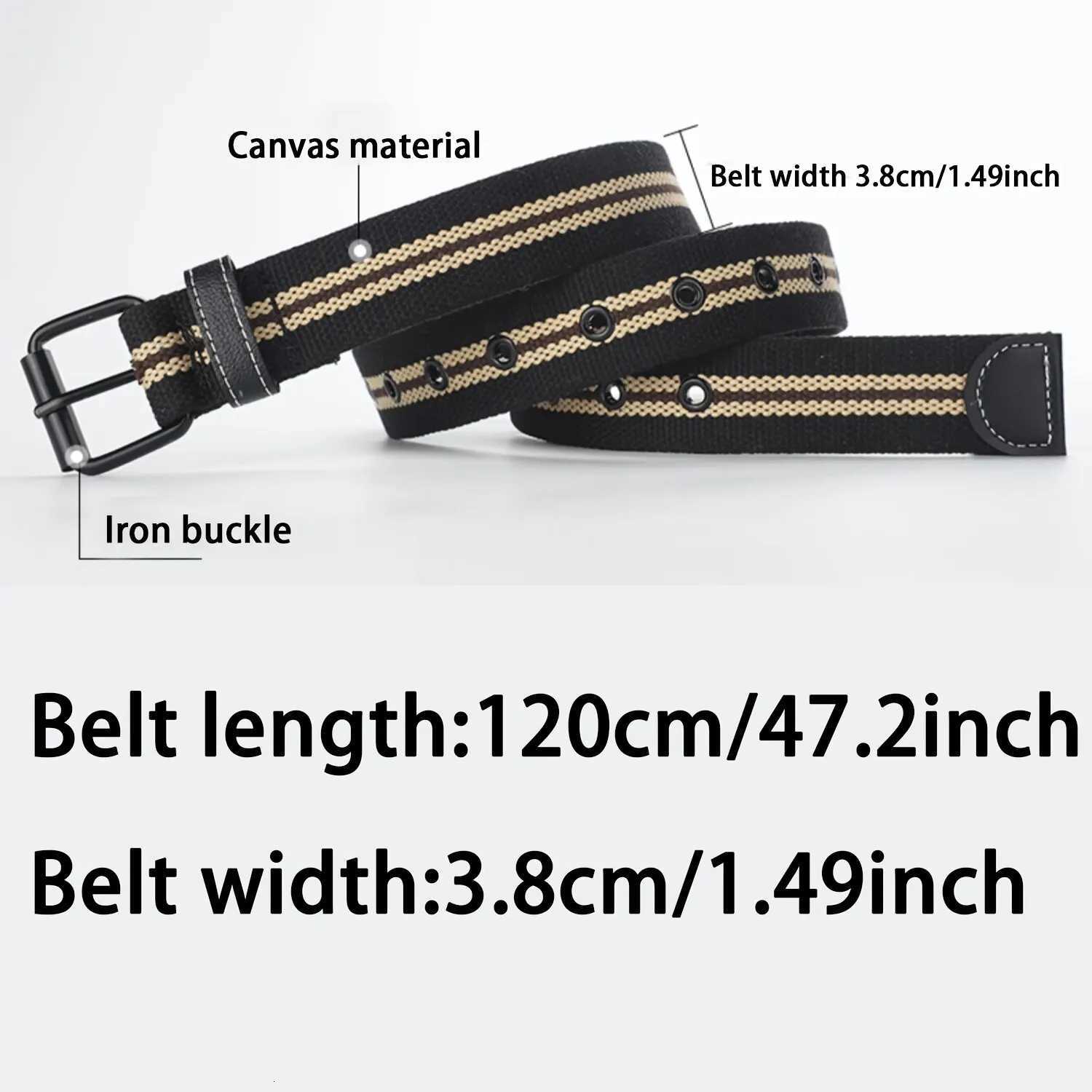 Mens Canvas Belt Casual Retro Womens Belt Outdoor Sports Belt With Jeans Belt Breathable Lightweight Eyelet Belt For Men Women W250717