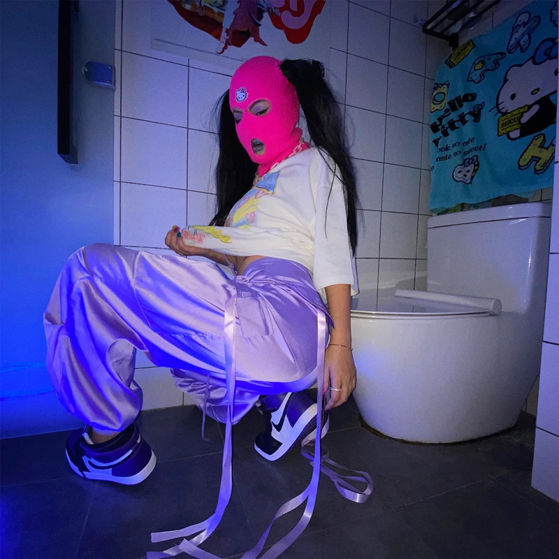 Ski Mask Y2K Balaclava Full Face Cover Hat 3 Holes Christmas Party Mask Embroidery Cosplay Winter Warm Knitted Hippop Bar Caps 250717