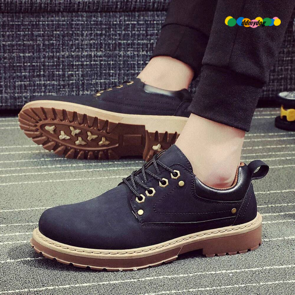 Mens Fashion England Style Formal for Man Non Slip Ankle Boots Outdoor Waterproof Casual Tim Work Land Shoes ddmydog ddmydog