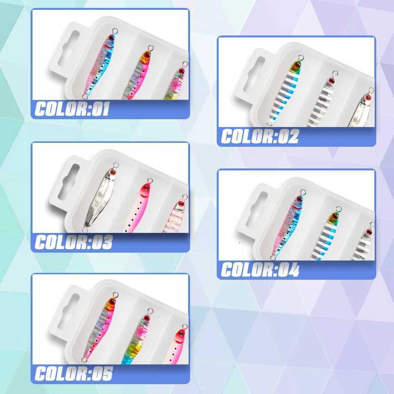 Magic Works Metal Jig Lure Box Perch Baits Lures For Fishing 5G 8G 12G 18G 30G Artificial Bait Kit Sea Fishing Jigs Sets Tackle Z250717