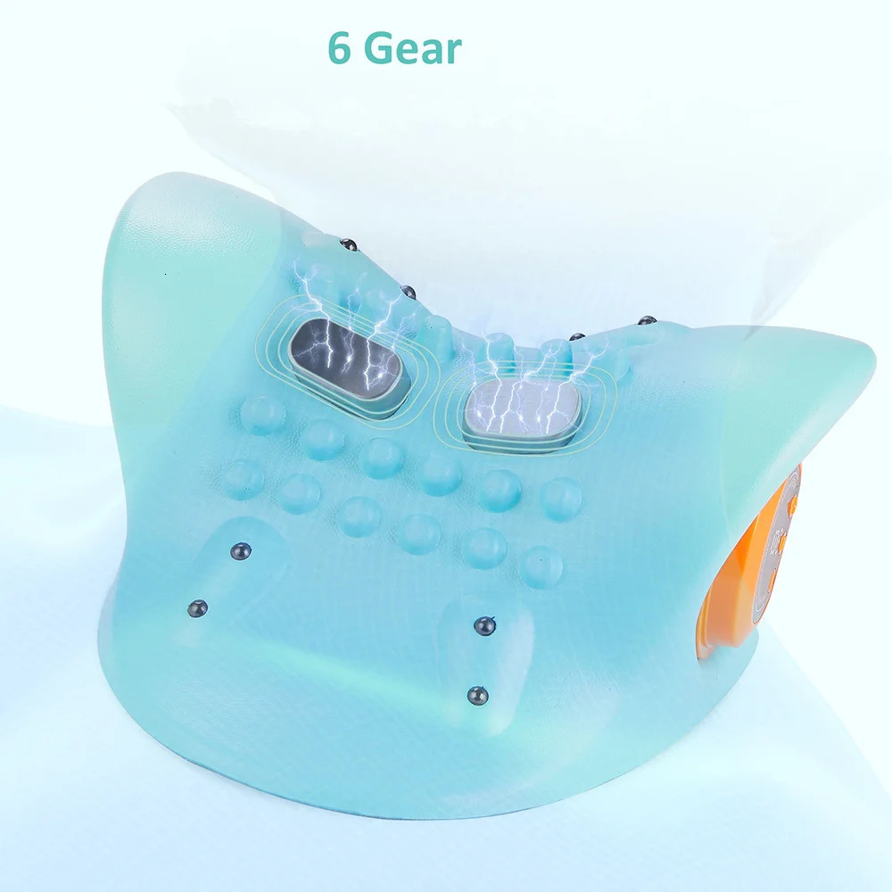 Electric Neck Cervical Massager Head Pillow Neck Traction Vibration Kneading Massage Pillow Ergonomic Neck Support Stretcher 250716