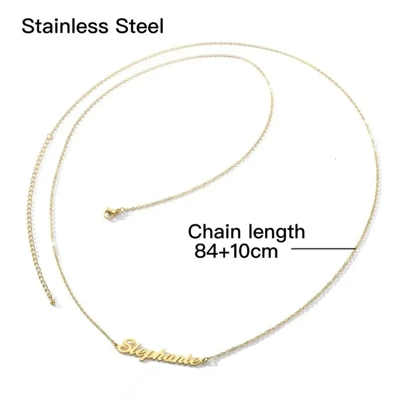 Customized Womens Stainless Steel Name Waist Chain Belly Chain Sexy Waist Circumference Sexy Personality Body Chain Jewelry 250716