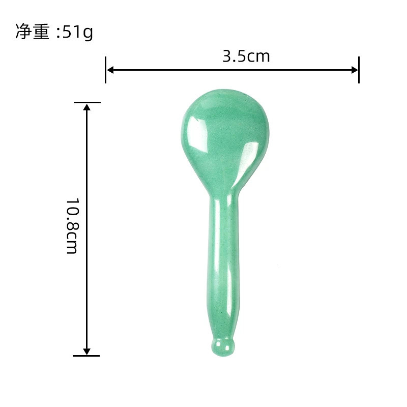 Jade Massage Wand Spoon Gua Sha Tool Acupoint Pen Health Care Natural Aventurine Stone Healing Massager Meridian Face Skin Care 250716