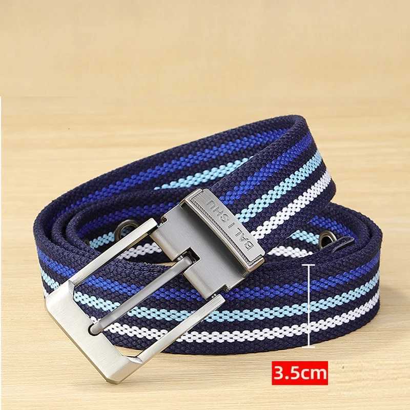 Mens Fabric Belt Canvas Belt for Drilled Webbing Casual Fashion Mens Trousers Belts Jeans Male Waist Belt Striped Strap HB072 W250717