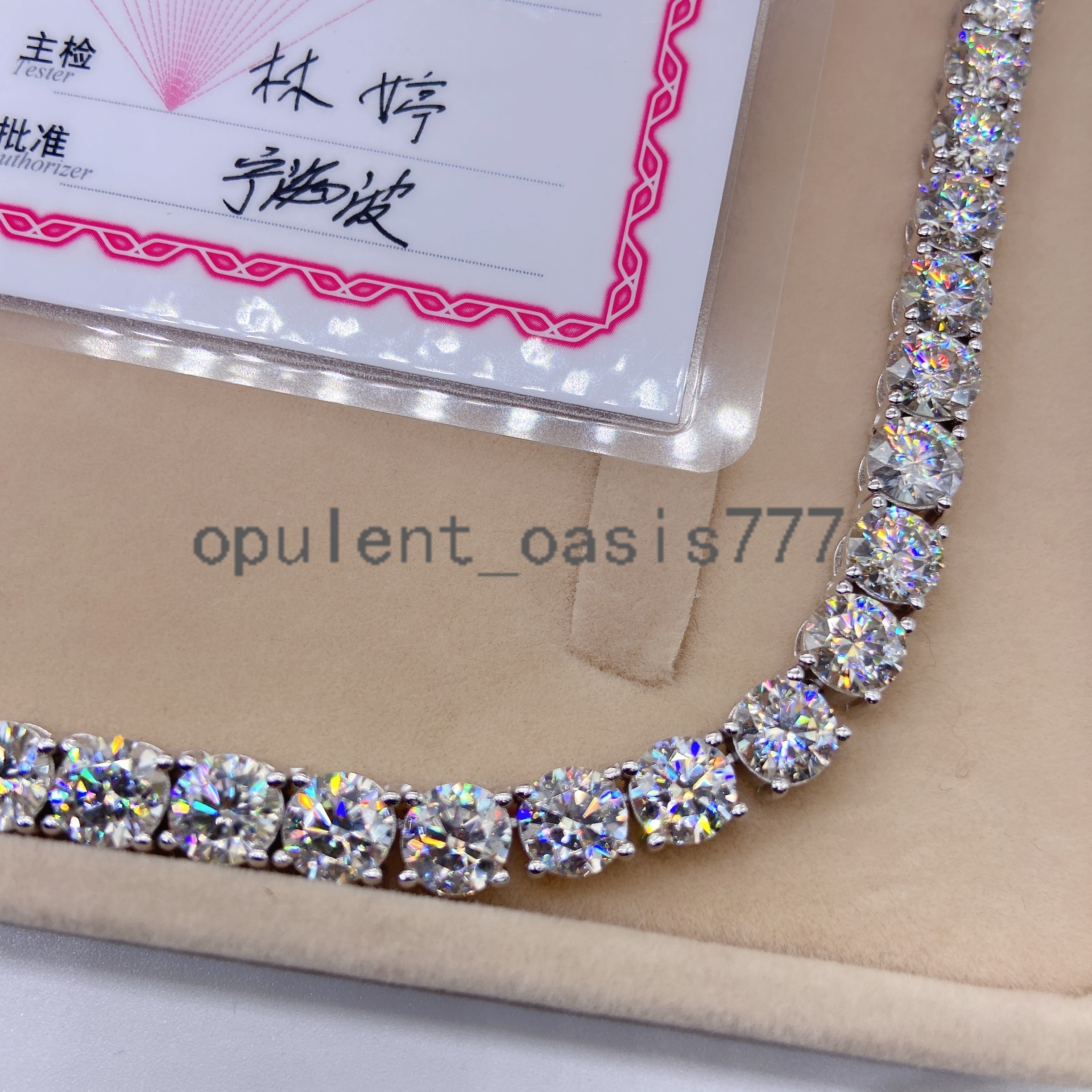 Wholesale Price Hip Hop Jewelry Sterling Silver 925 Pass Tester Diamond Chain VVS Moissanite Luxury Tennis Chain